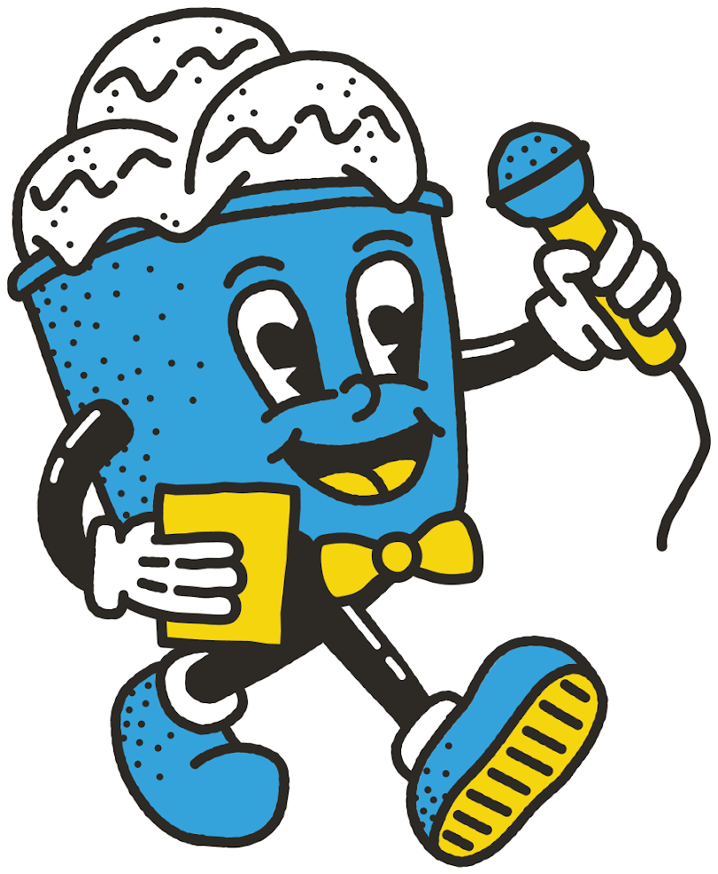 the golden scoop illustration of ice cream