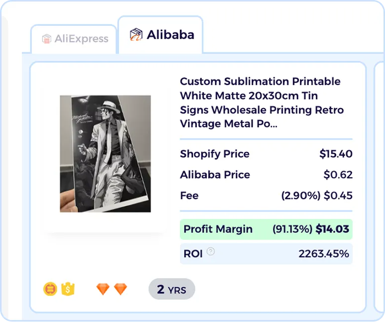 adspy with alibaba sourcing and product matching