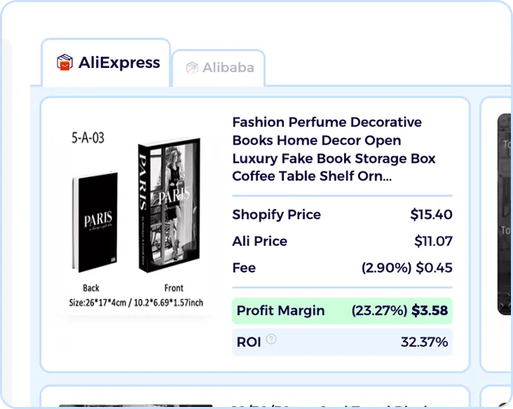 shopify product research tool with suppliers and sourcing matching tool