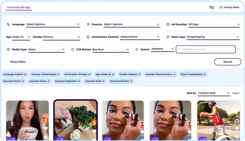 shopify product research tool with adspy tool