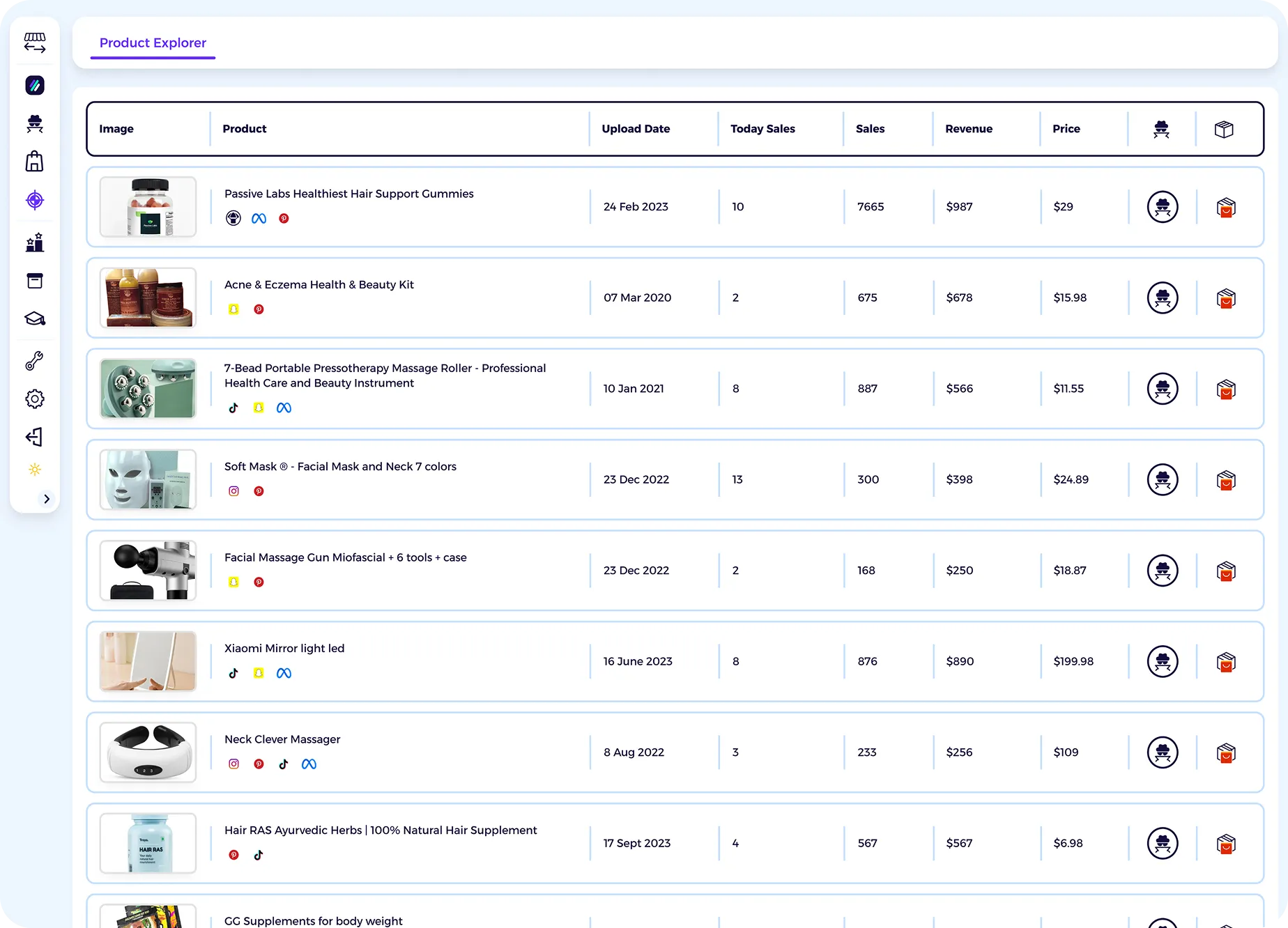 shopify analytics tool with shopify product explorer