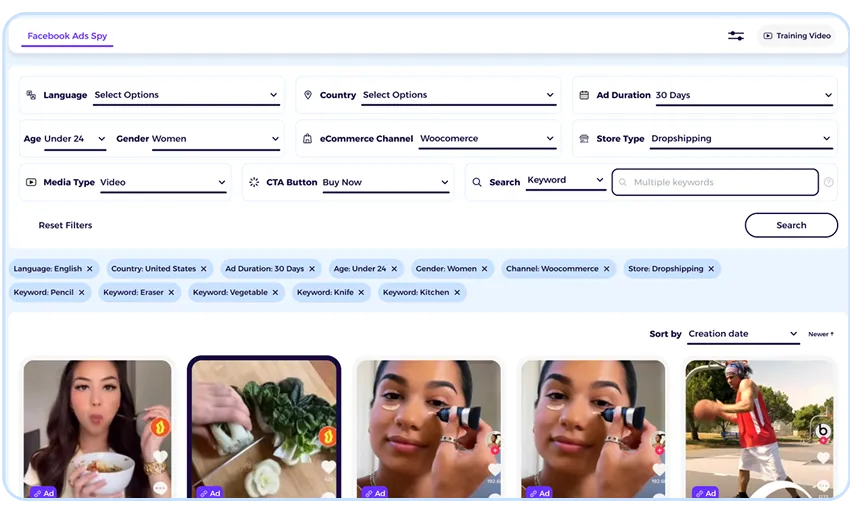 shopify ai store builder with adspy