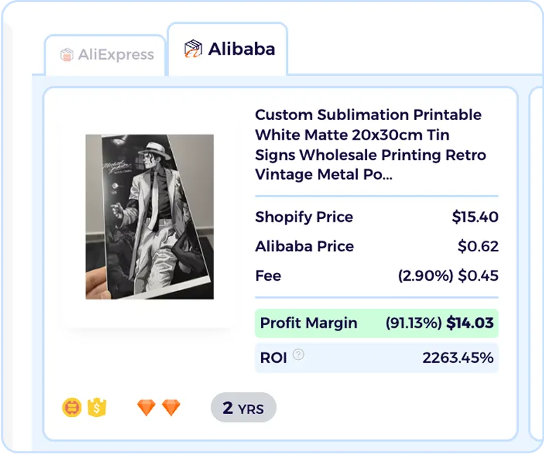 shopify ai store builder with alibaba product sourcing and matching