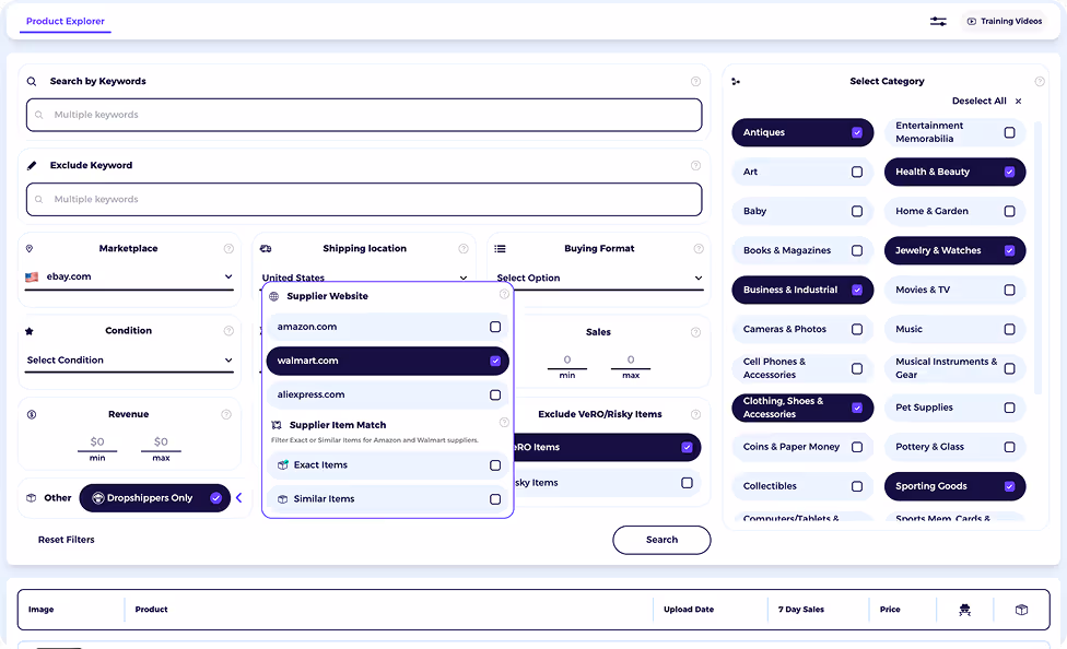 ebay suppliers tool for dropshipping in ebay product explorer tool