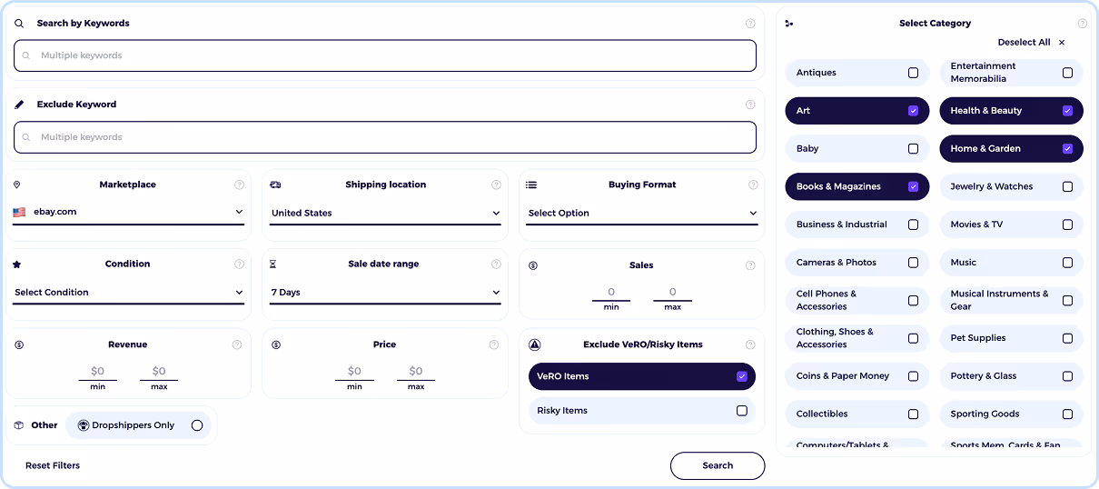 ebay product explorer to find best selling items on ebay