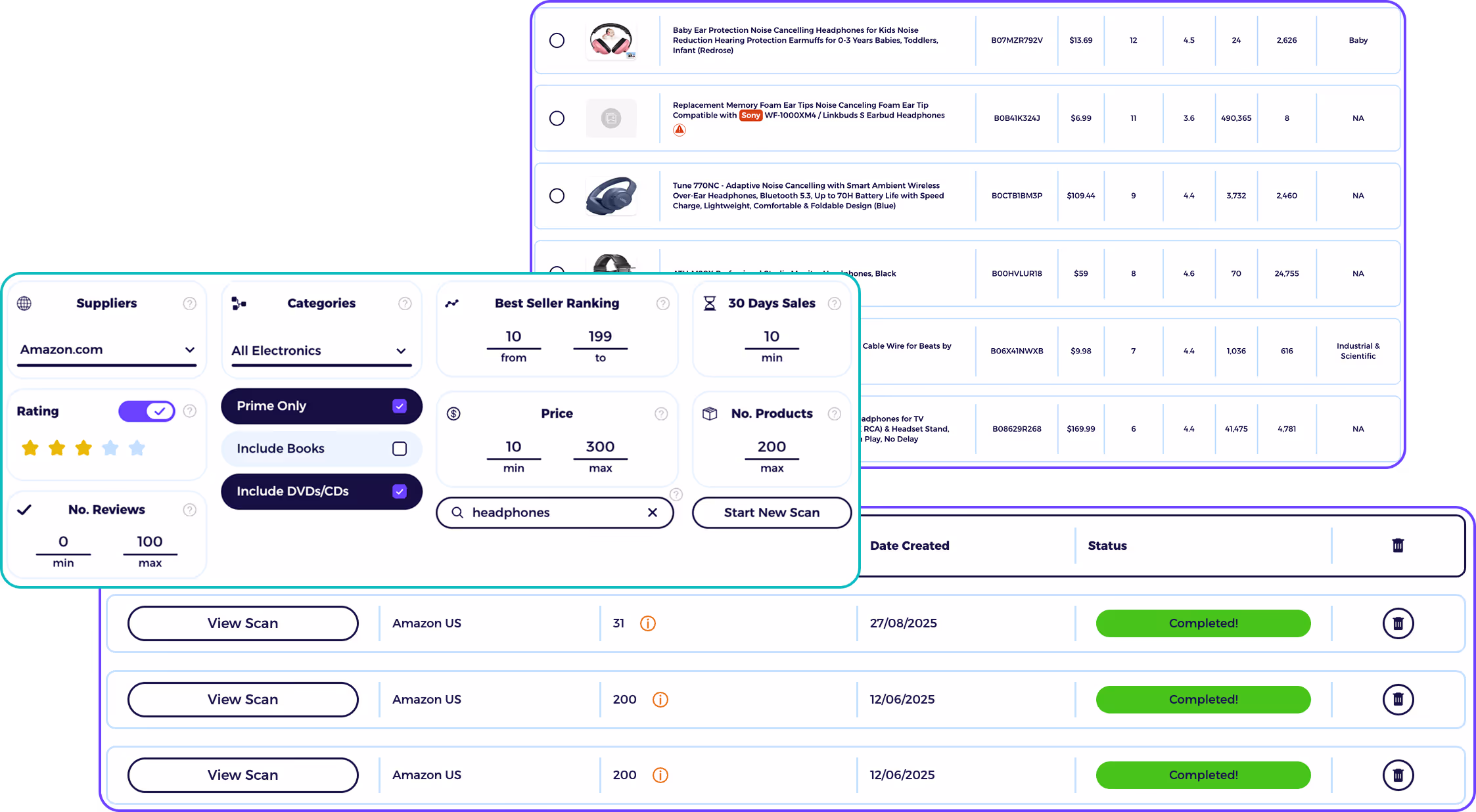 turbo scanner gives you amazon and walmart products selling on ebay with data