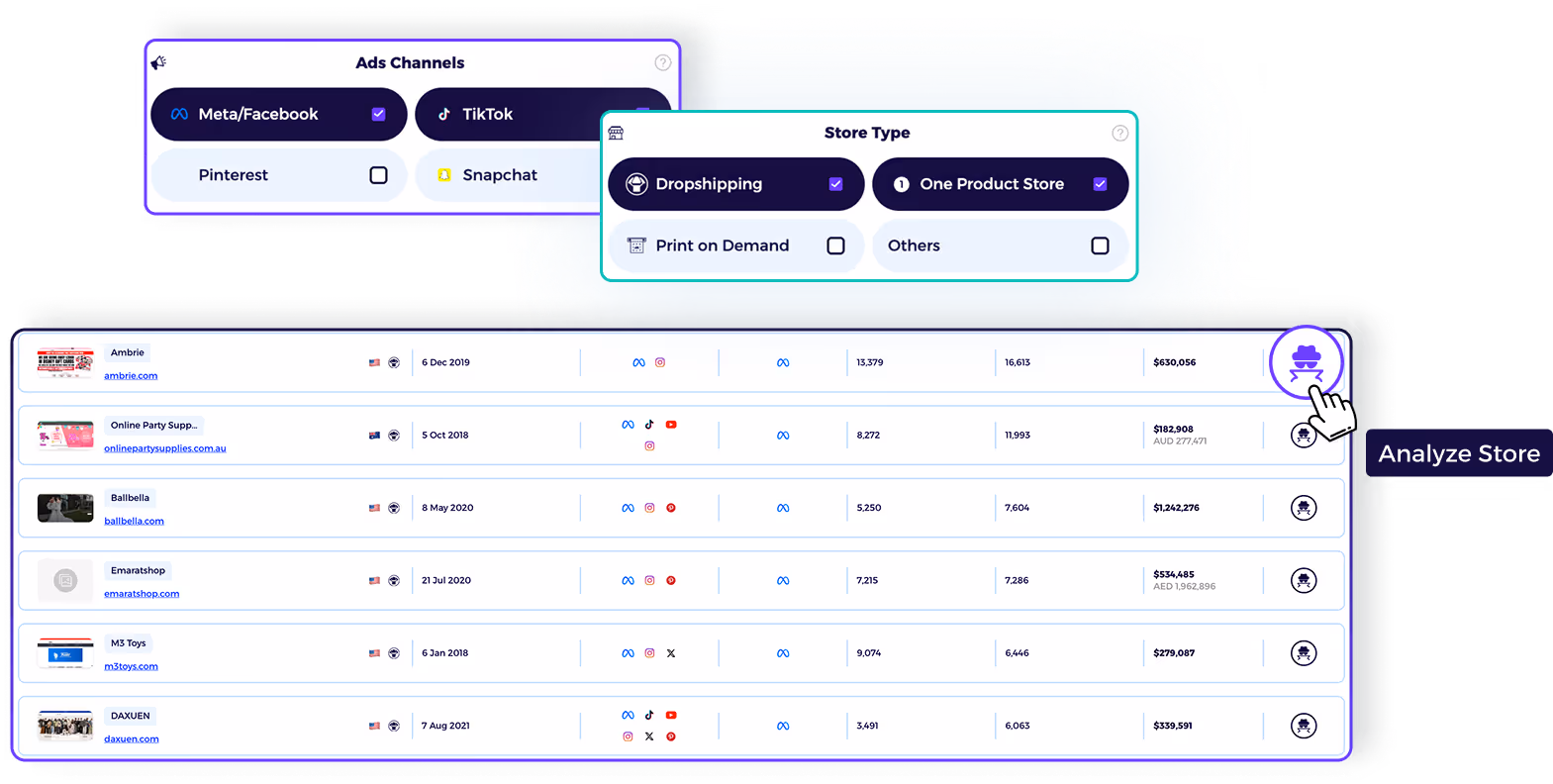 shopify store finder find any shopify store in any niche