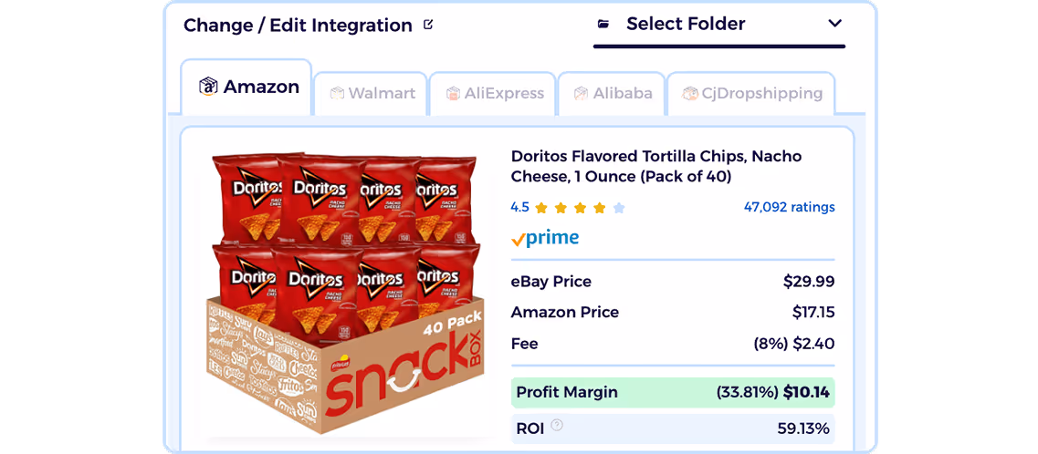 ebay sold items history with product sourcing search