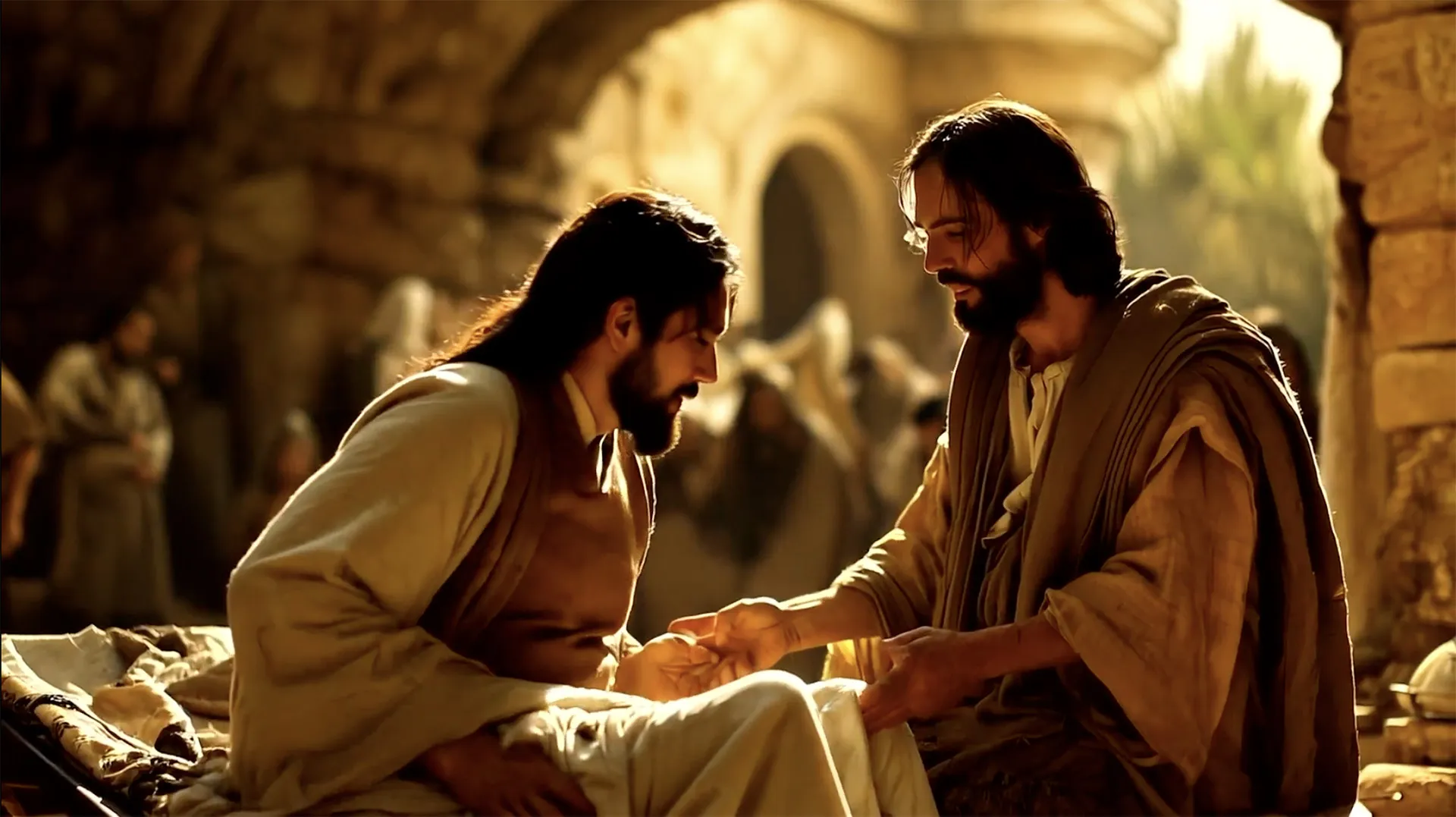 Jesus healing a man
