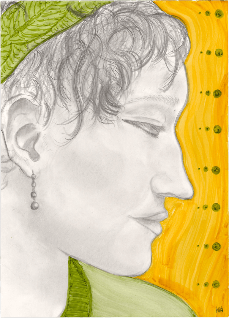 Elena House-Hay, self portrait, artwork
