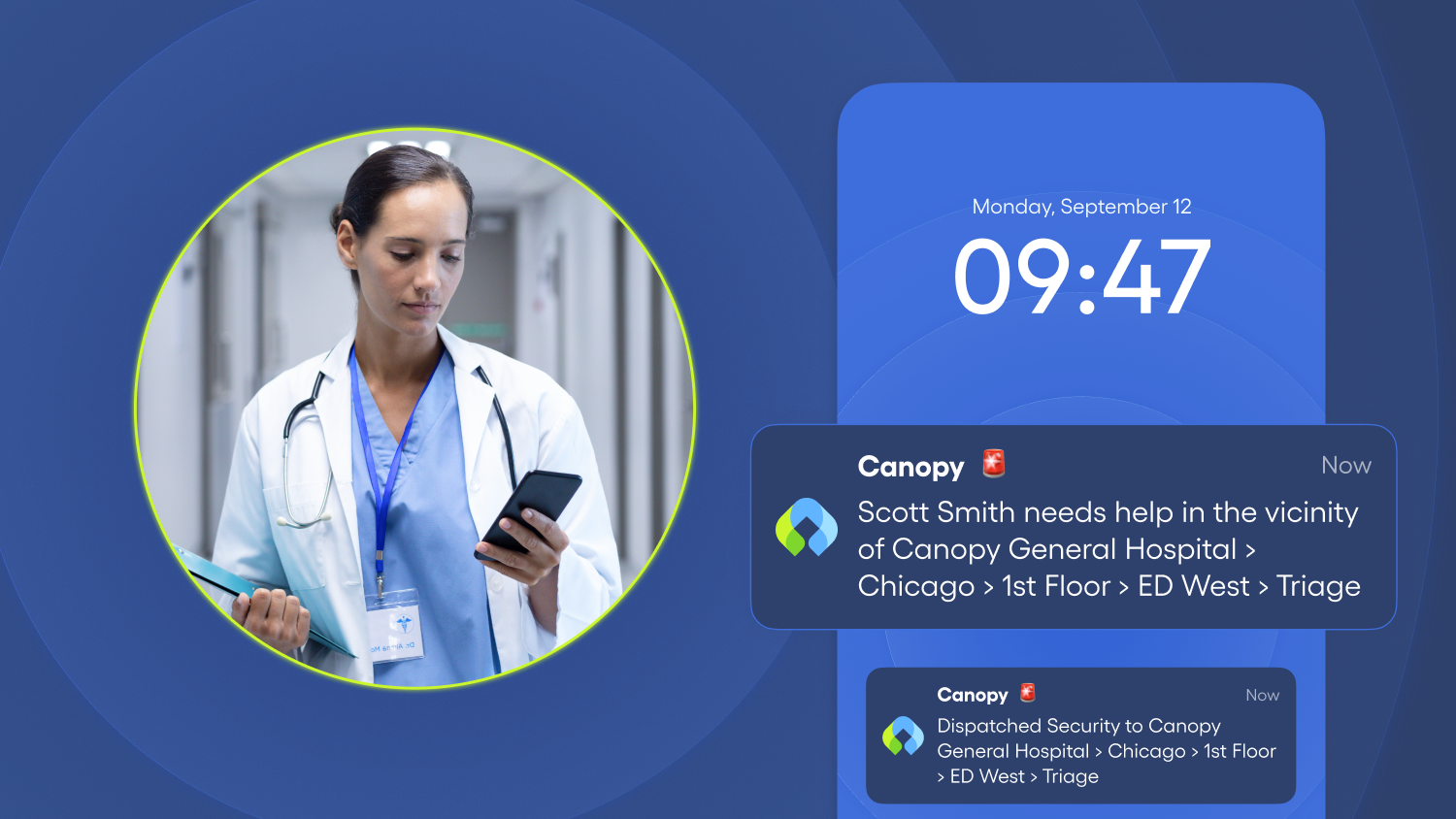Proximate notifications enable peer-to-peer response