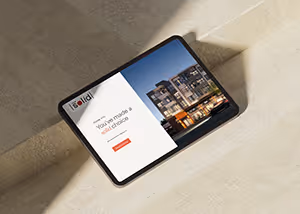 mockup of a thank you page of a website.