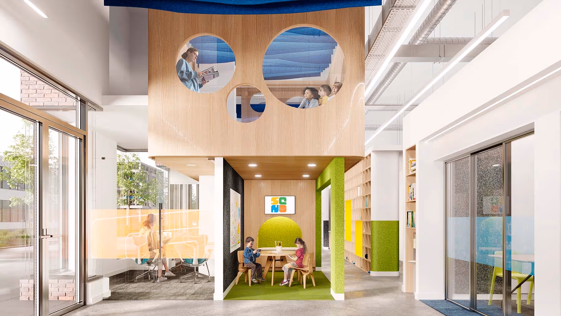 rendering of a children's learning centre