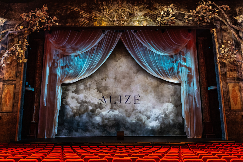 Acrobats onstage in Cirque du Soleil's Alize