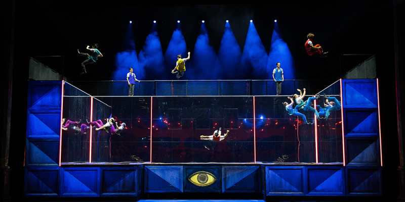 Acrobats onstage in Cirque du Soleil's Alize