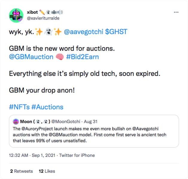Aavegotchi Community Tweets