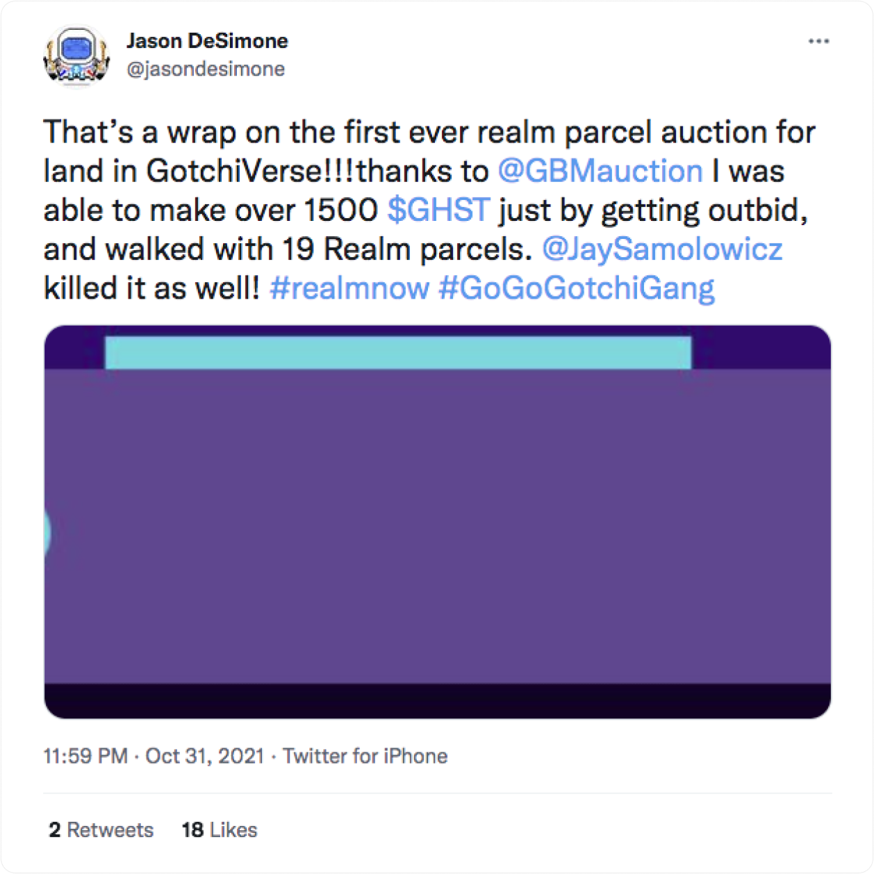 Aavegotchi Community Tweets