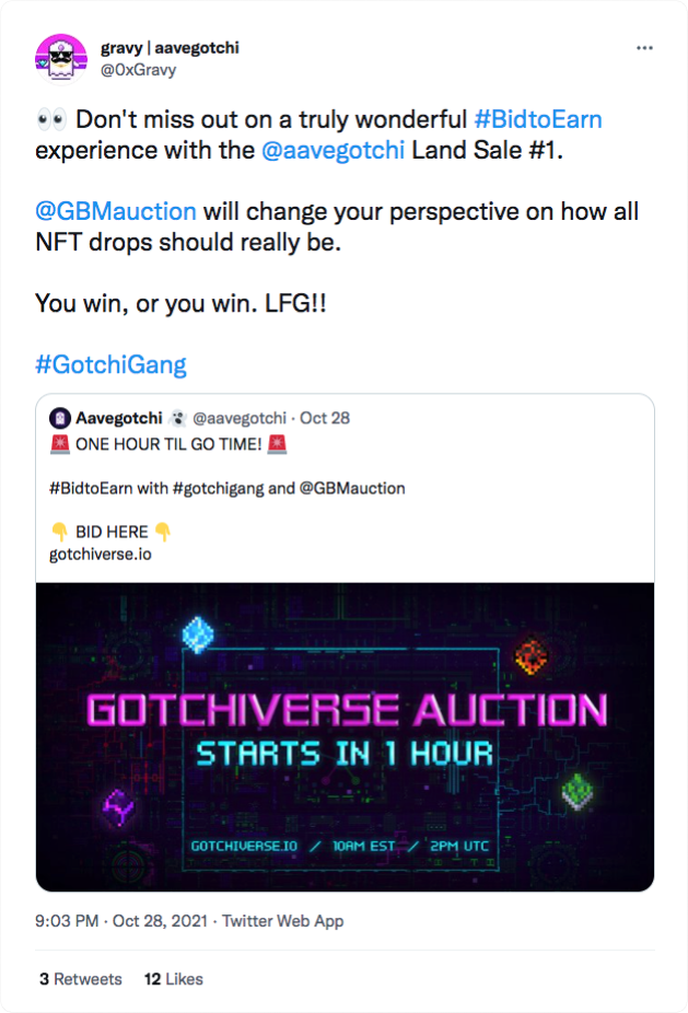 Aavegotchi Community Tweets