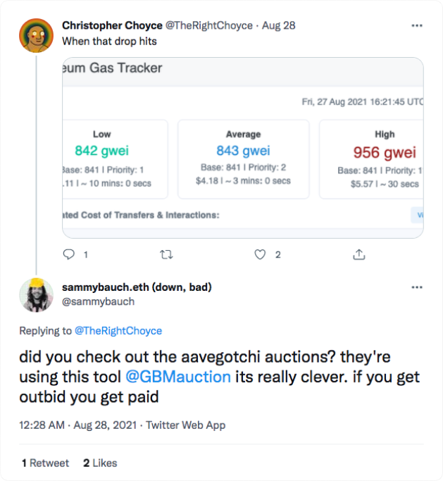 Aavegotchi Community Tweets