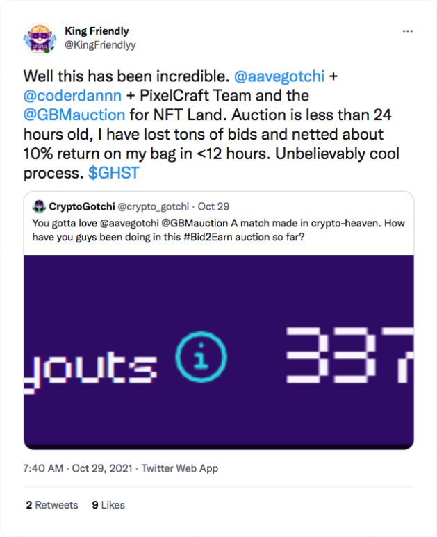 Aavegotchi Community Tweets