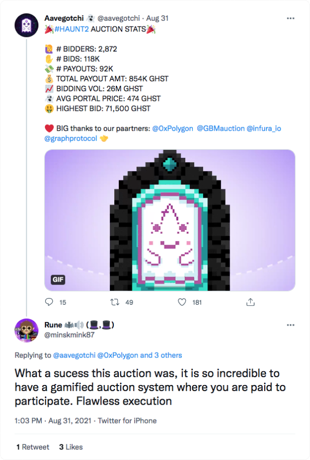 Aavegotchi Community Tweets