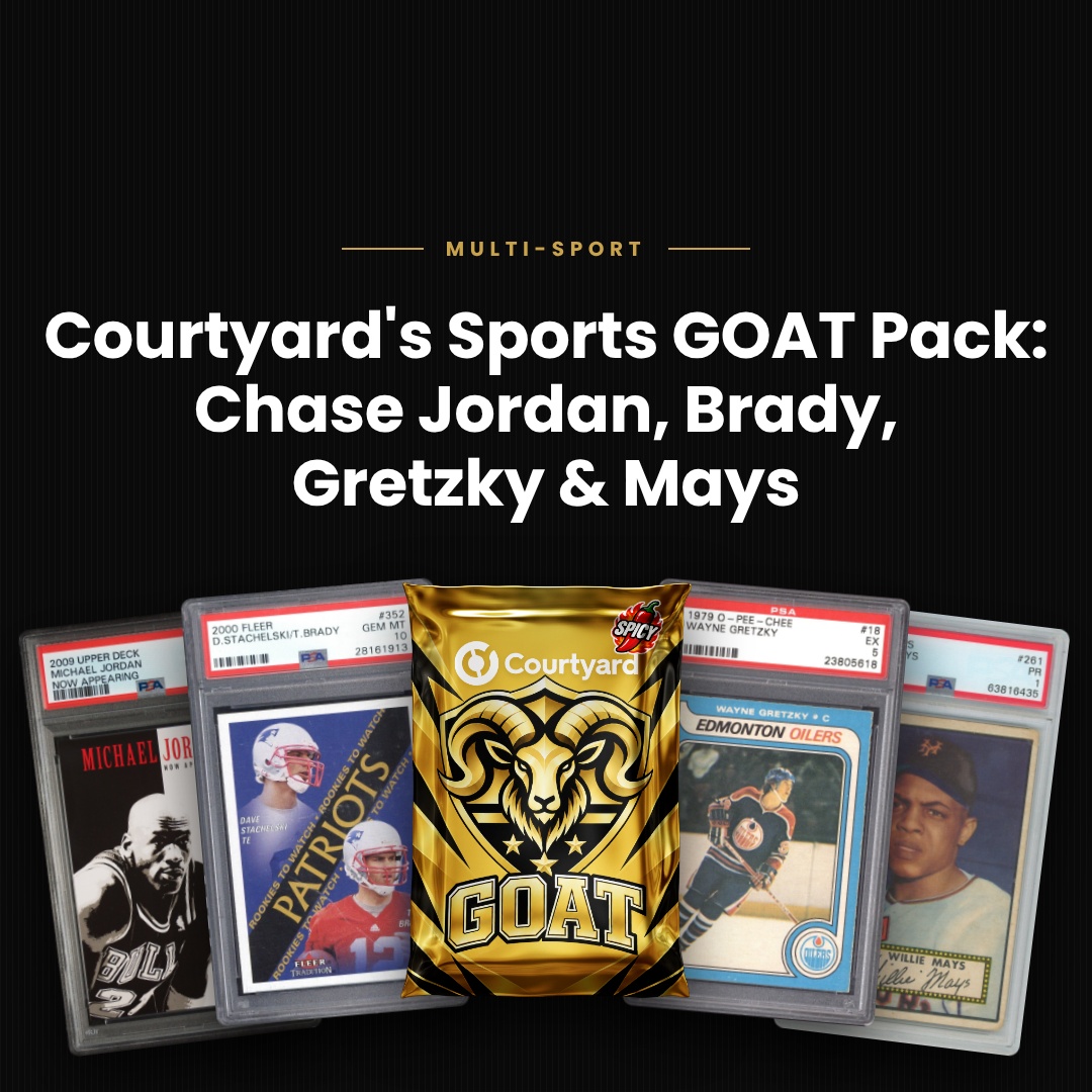 Courtyard’s Sports GOAT Pack: Chase Jordan, Brady, Gretzky & Mays