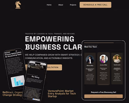 Elegant hotel website with smooth scroll animations