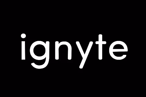 Ignite brand name text in white on black background.