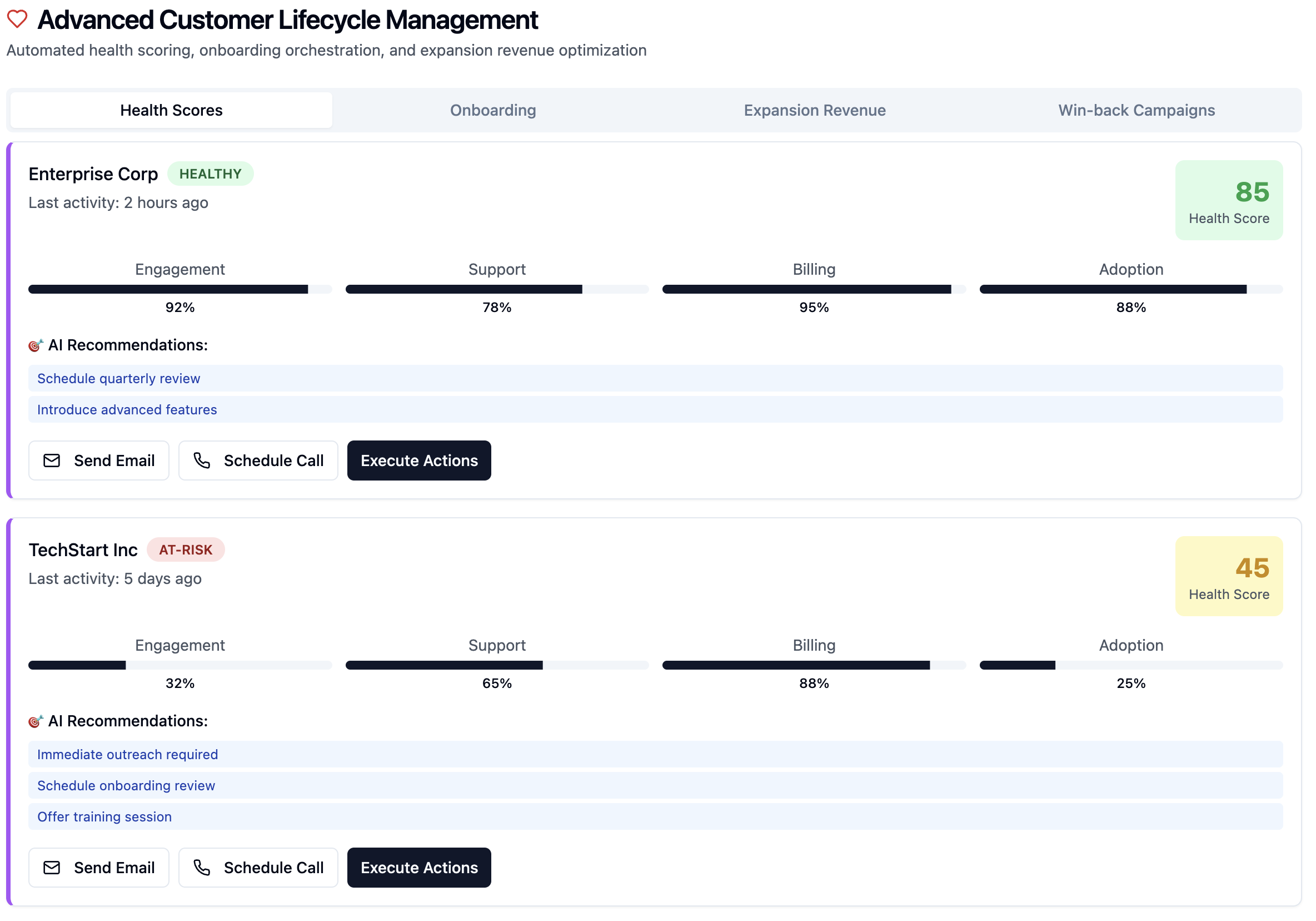 Customer Lifecycle Management.