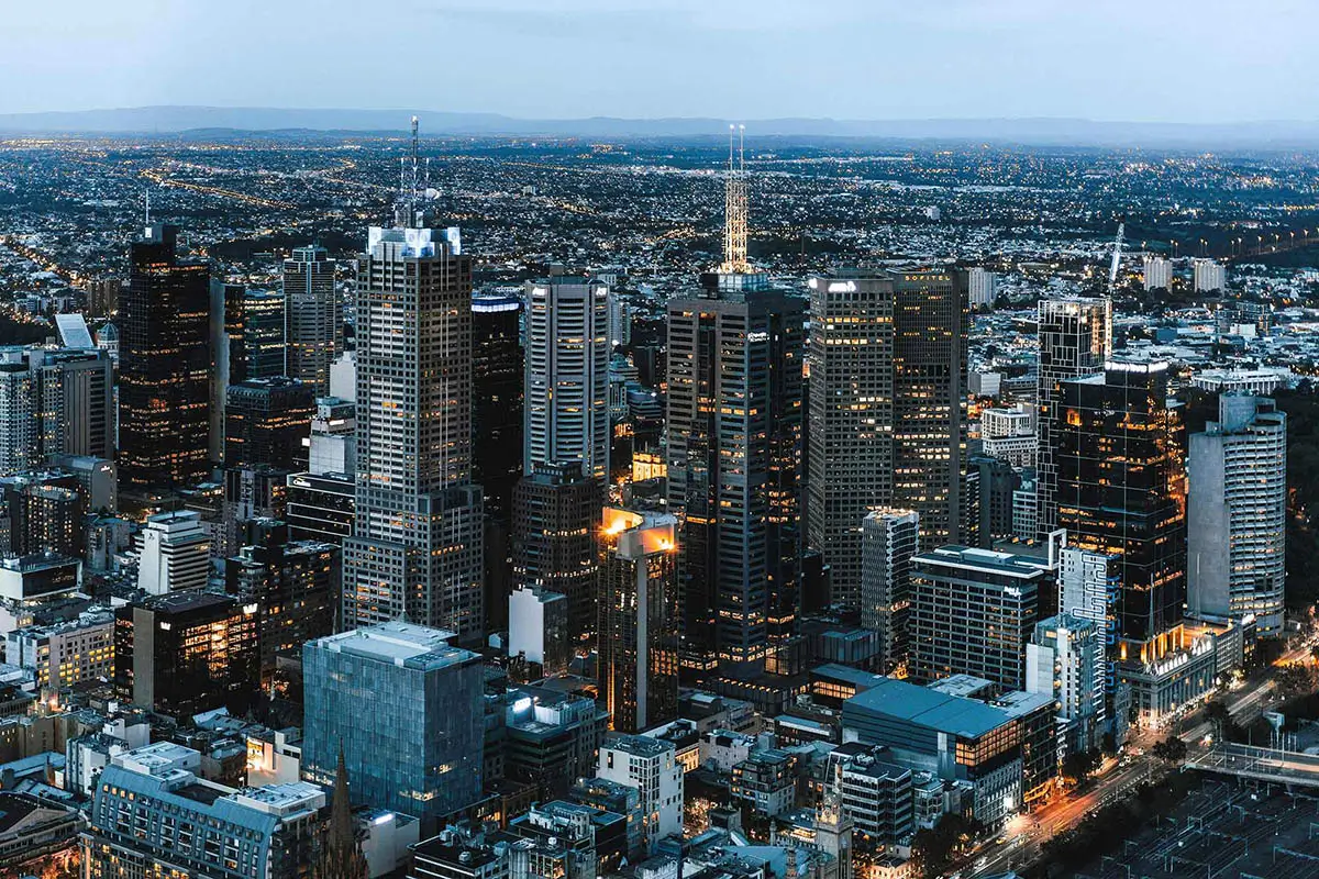 A picture of the city of Melbourne
