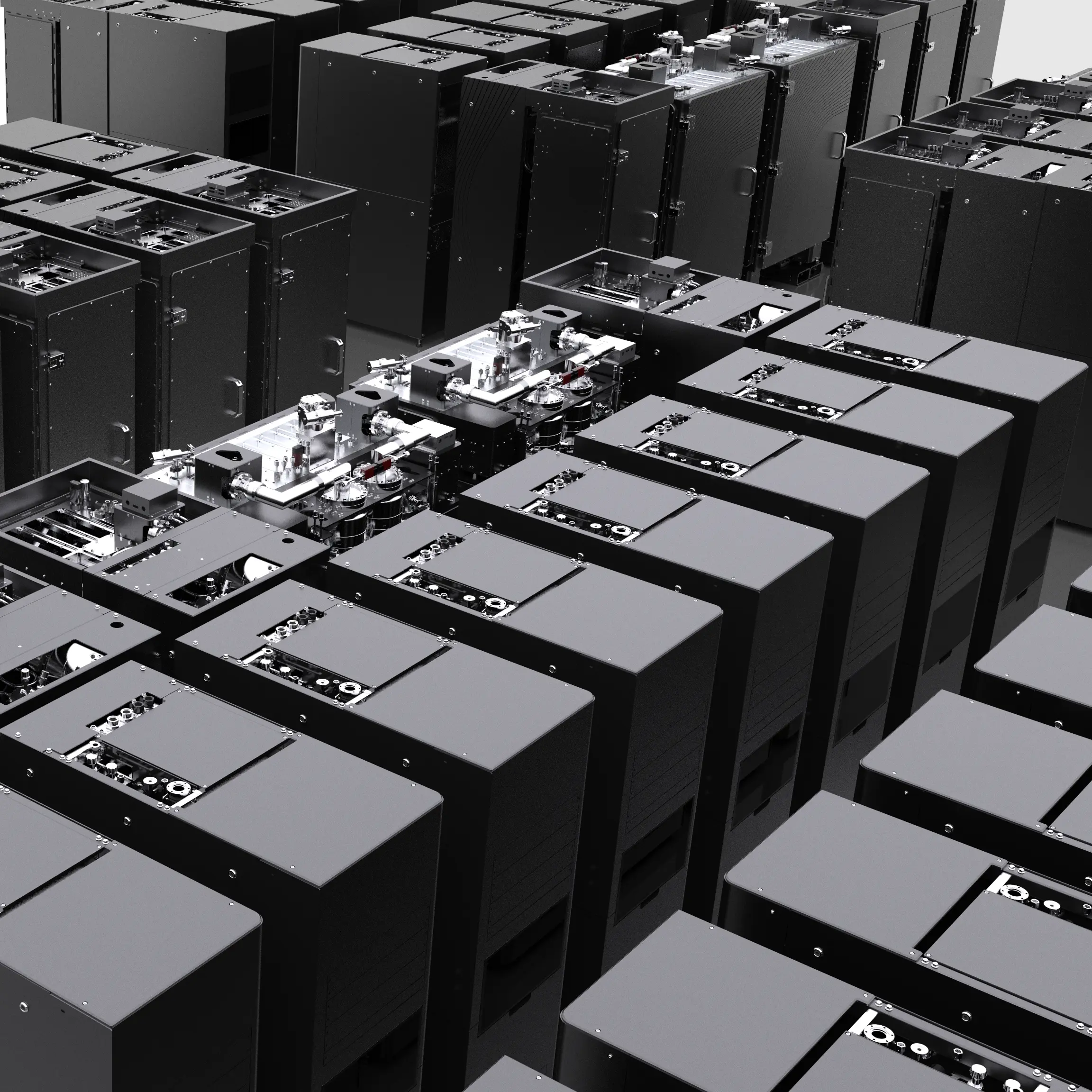 A futuristic data center packed with Maybell dil fridges