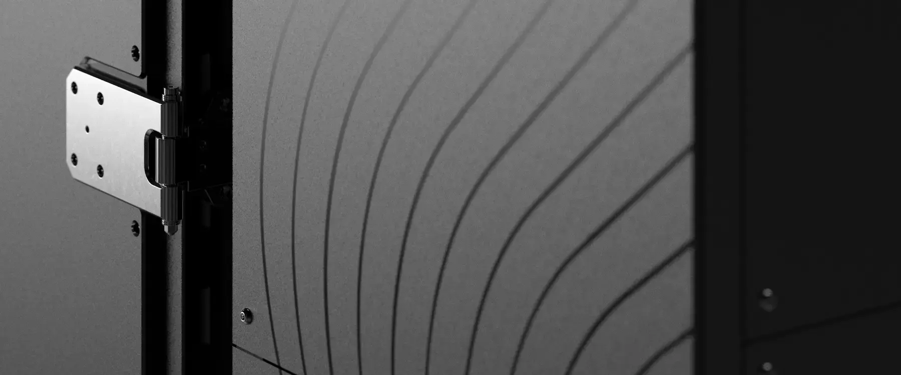 Beautiful detail shot showing the etching and texture of a Maybell dilution refrigerator