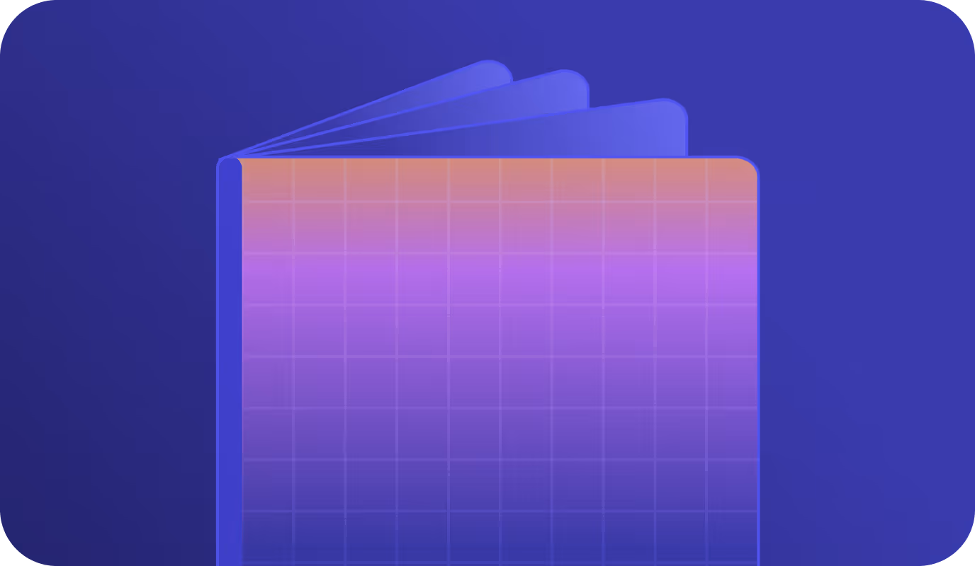 Stylized digital wallet icon with a purple grid pattern and shades of blue and orange.