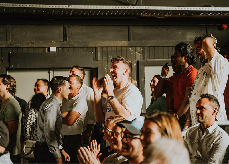 Freo Startup Fest Audience Clapping and Laughing