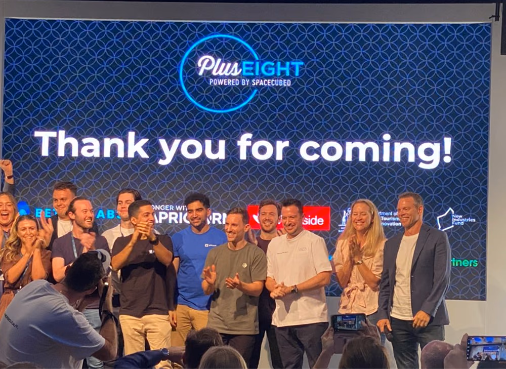 Plus Eight Cohort 2020 Celebrating the end of Demo Night