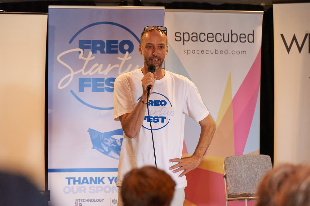 Rob Nathan speaking at Freo Startup Fest 2019