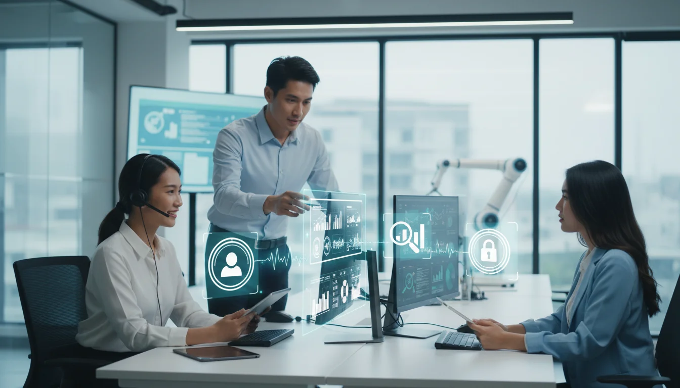 image of diverse team collaborating on ai