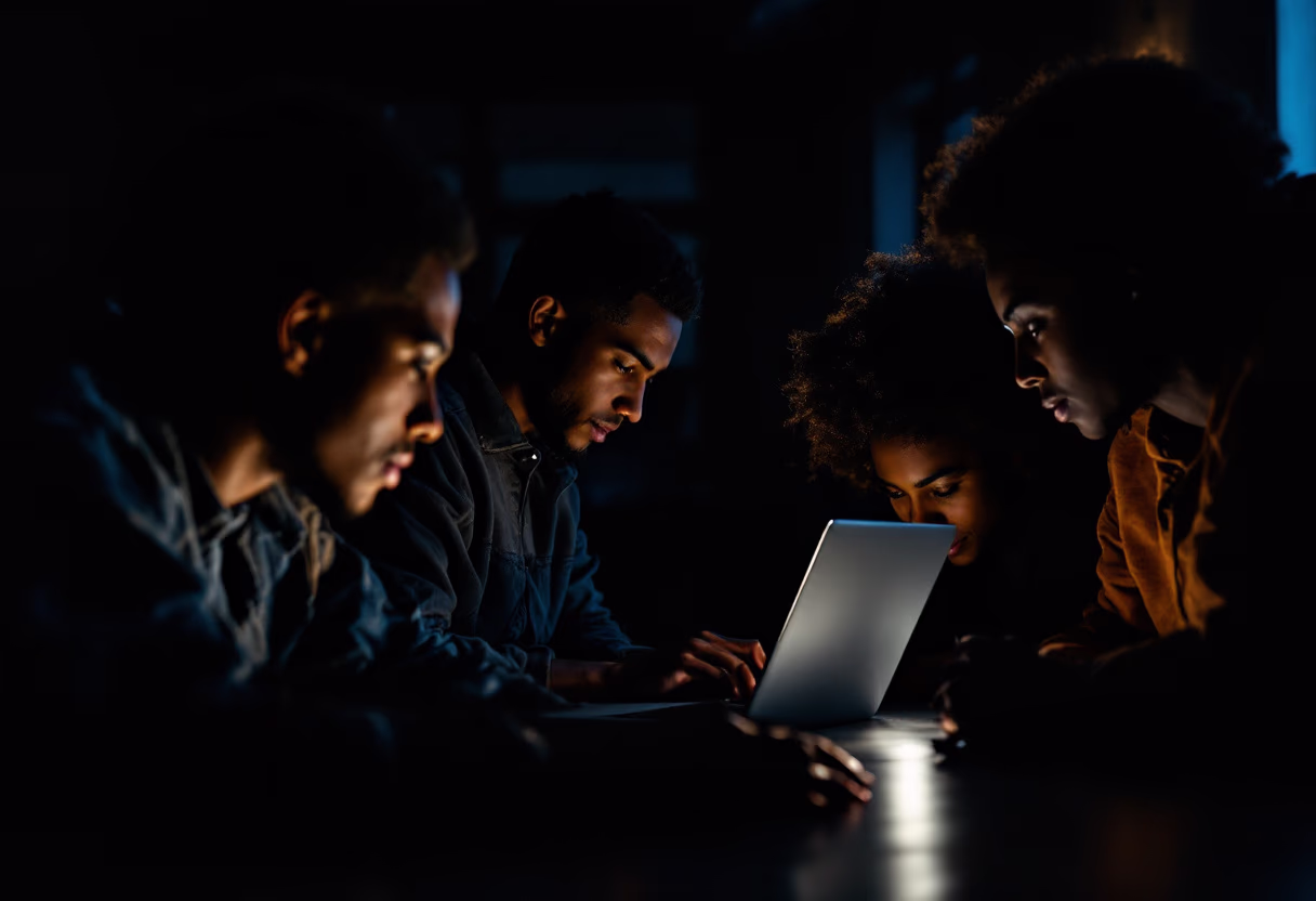 image of students collaborating on a project (for a edtech)