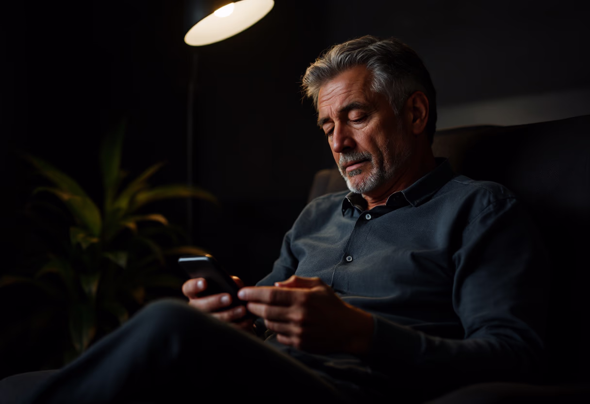 image of person using a mobile app (for a consumer apps business)