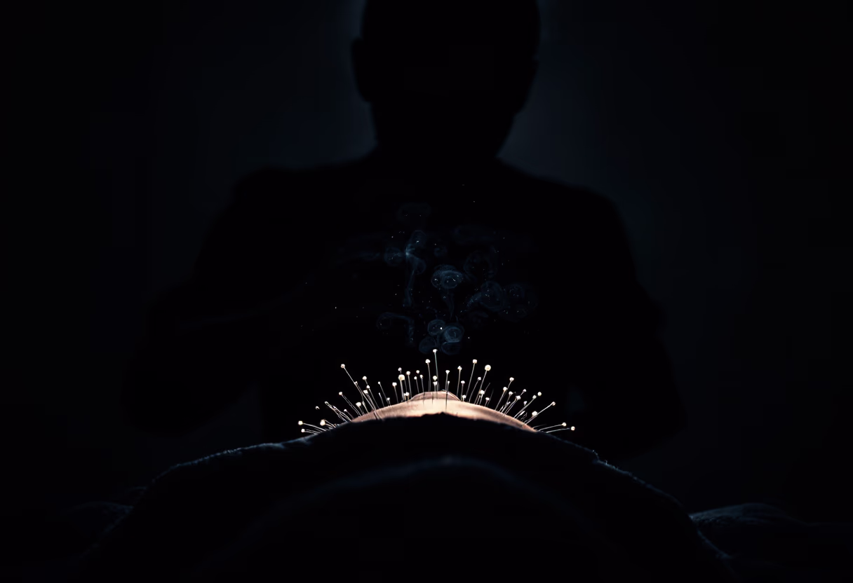image of acupuncture process