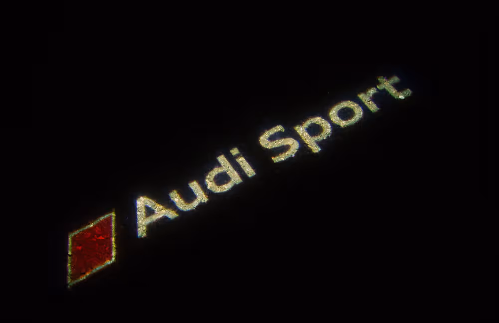 LED-Lichtspiel "Audi-Sport"– Produktaufnahme für AS Sportwagenvermietung