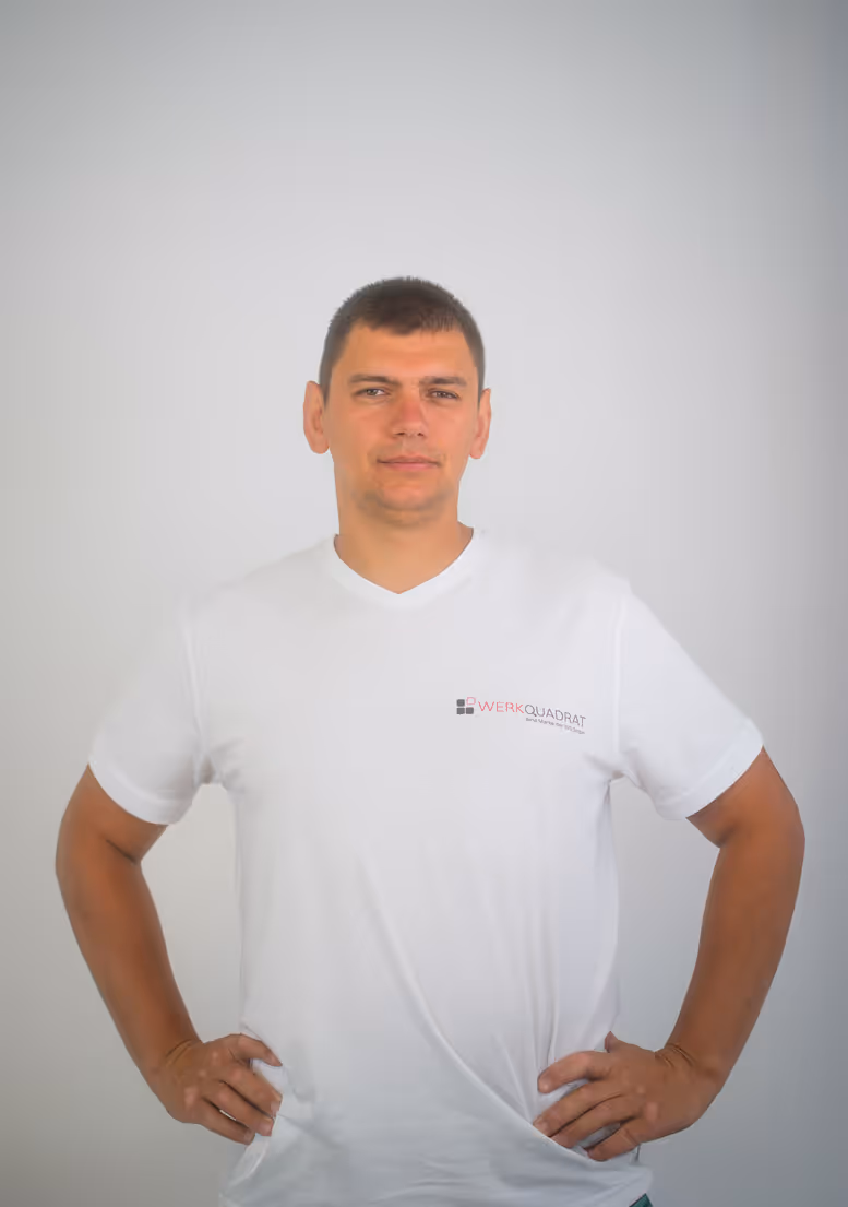 Portrait eines Mitarbeiters von Werkquadrat