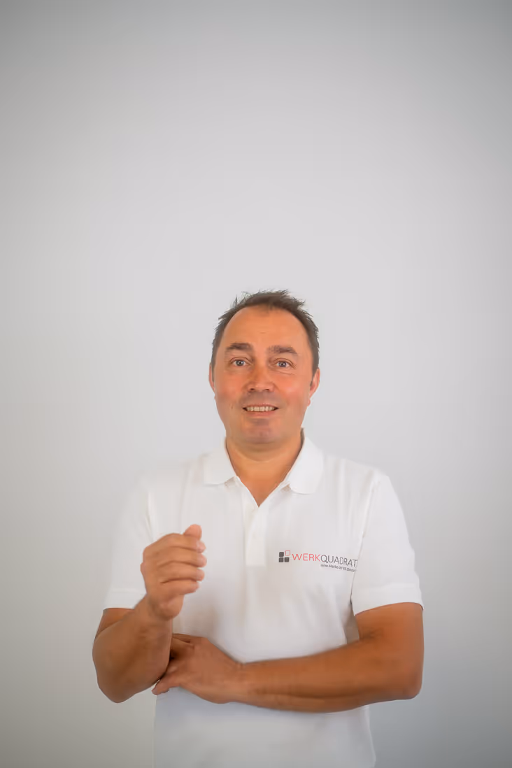 Portrait eines Mitarbeiters von Werkquadrat