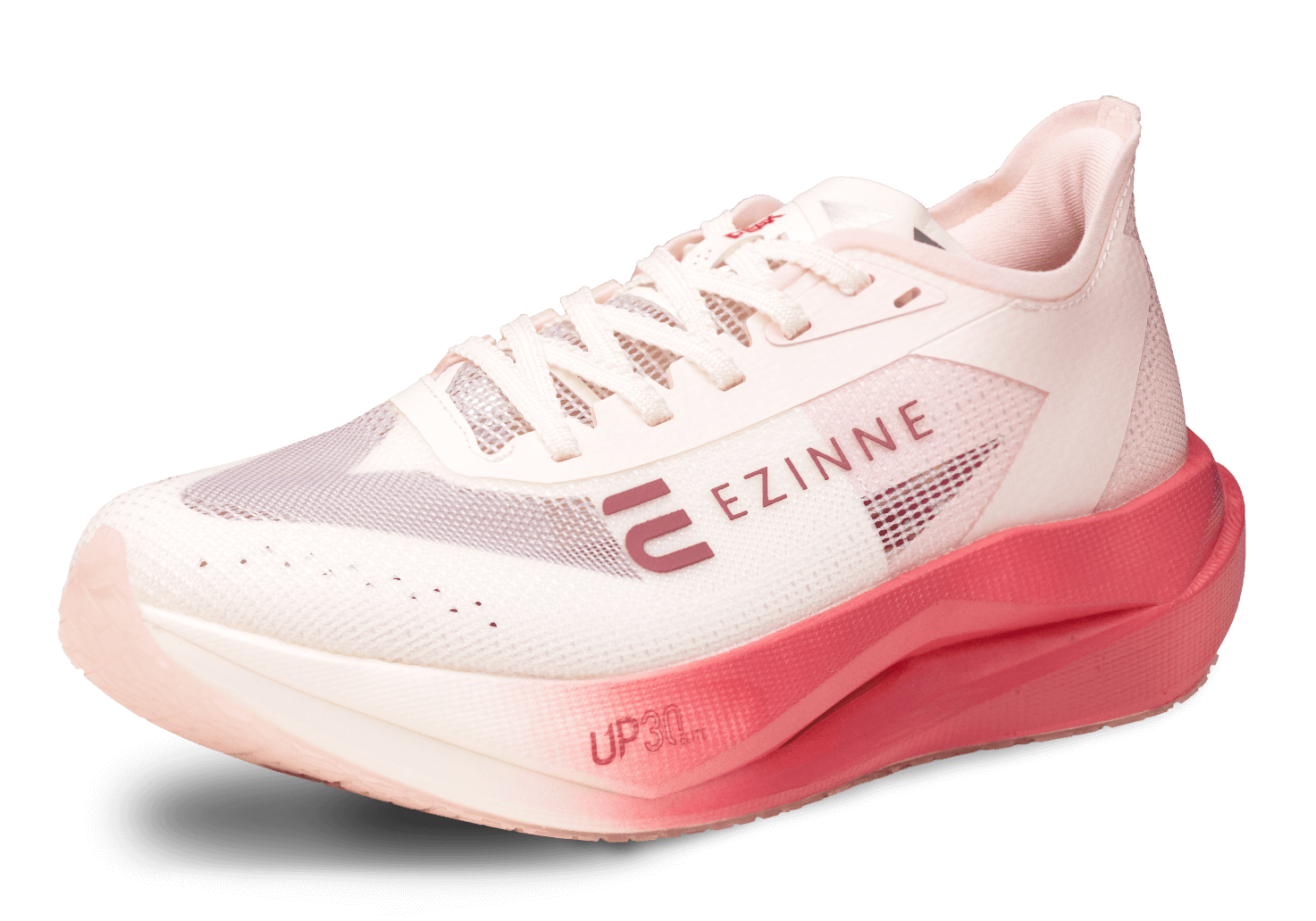 Ezinne UP 30 Elite karbonløpesko i fargen Barely Pink/White/Rose Wine.