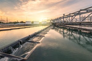Water treatment facility clarification tanks