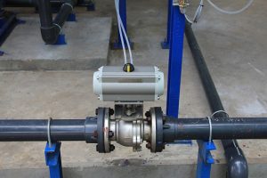 Automated ball valve with pneumatic actuator