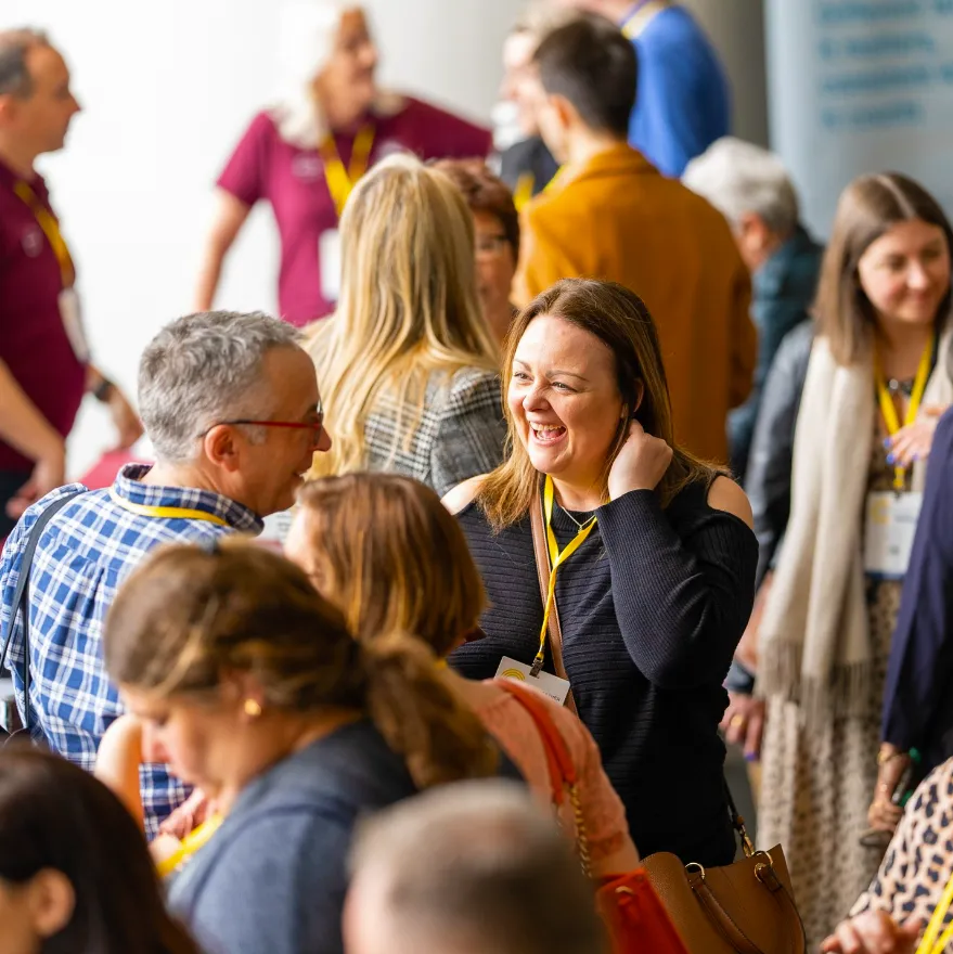 People networking at an event