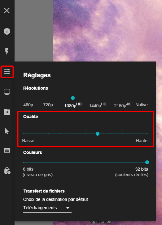 Reglage-qualite-EasyRemote
