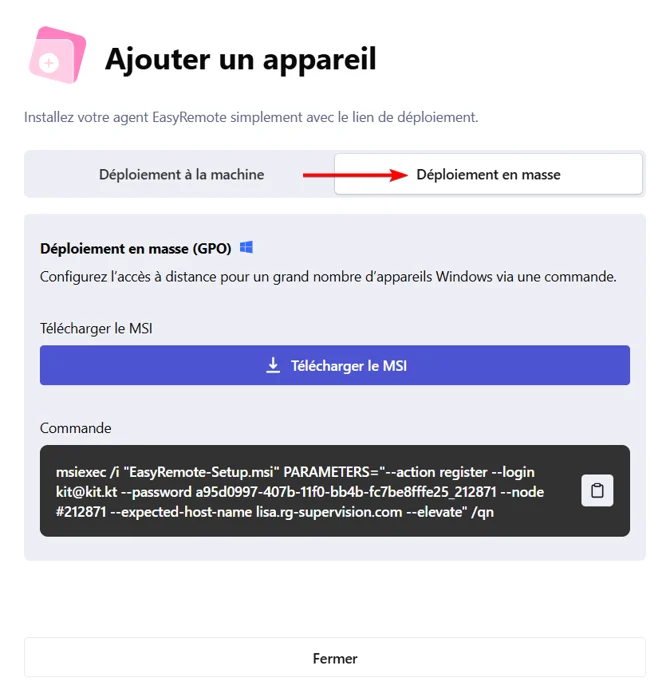 Ajouter un appareil 