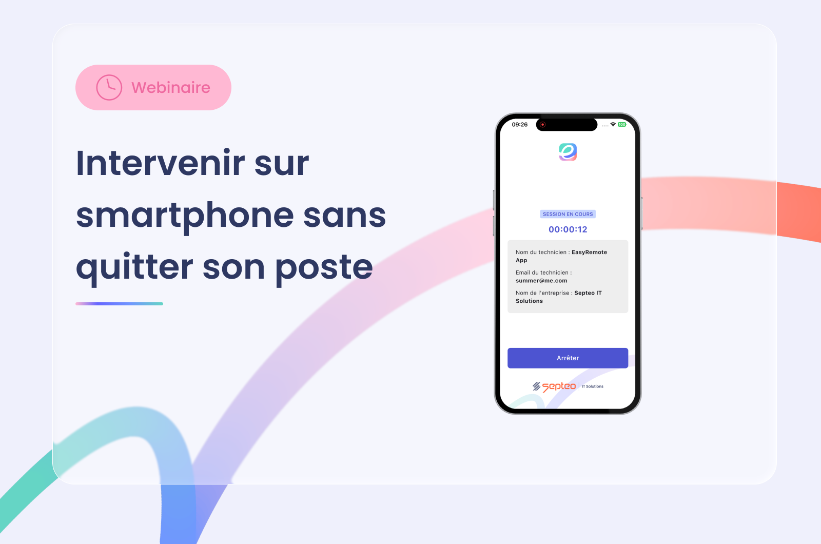 prise en main à distance sur smartphone webinar
